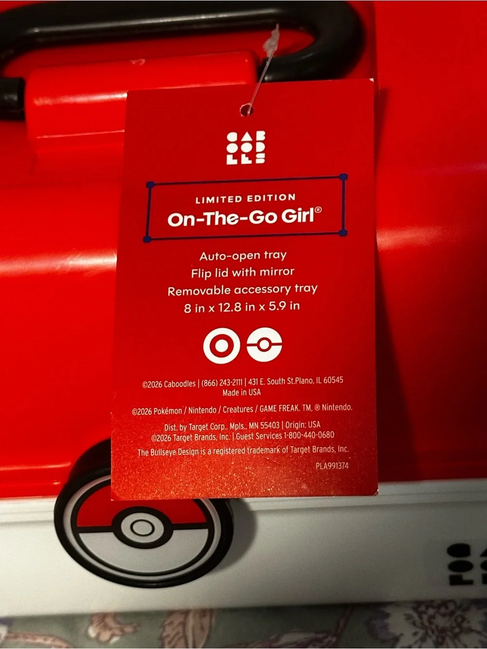POKEMON x Target Caboodles Case Red/White Limited Edition